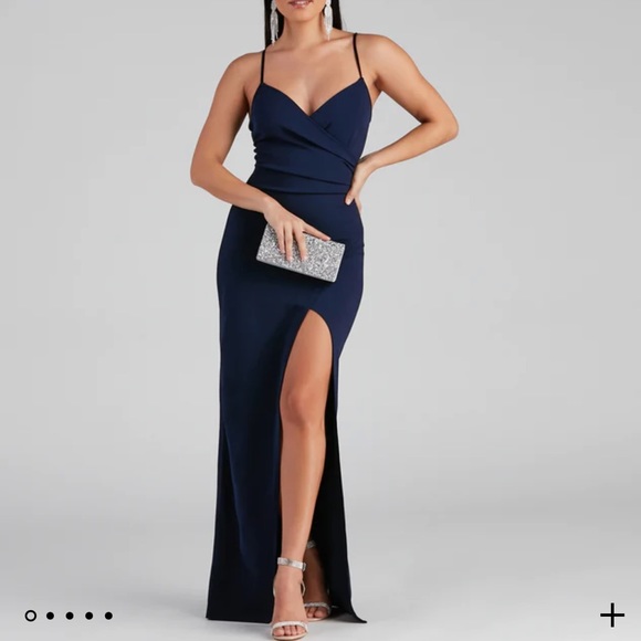 Sasha Formal High Slit Wrap Dress